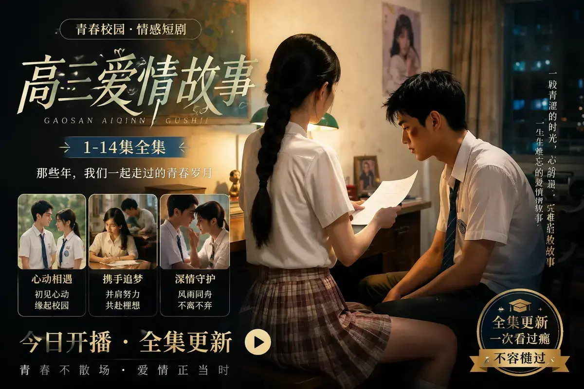 《AI 短剧高三爱情故事》高清完整版在线观看 - 初见心动误会虐心毕业告白 - 中字无删减全集资源分享 - 高三爱情故事免费流畅播放